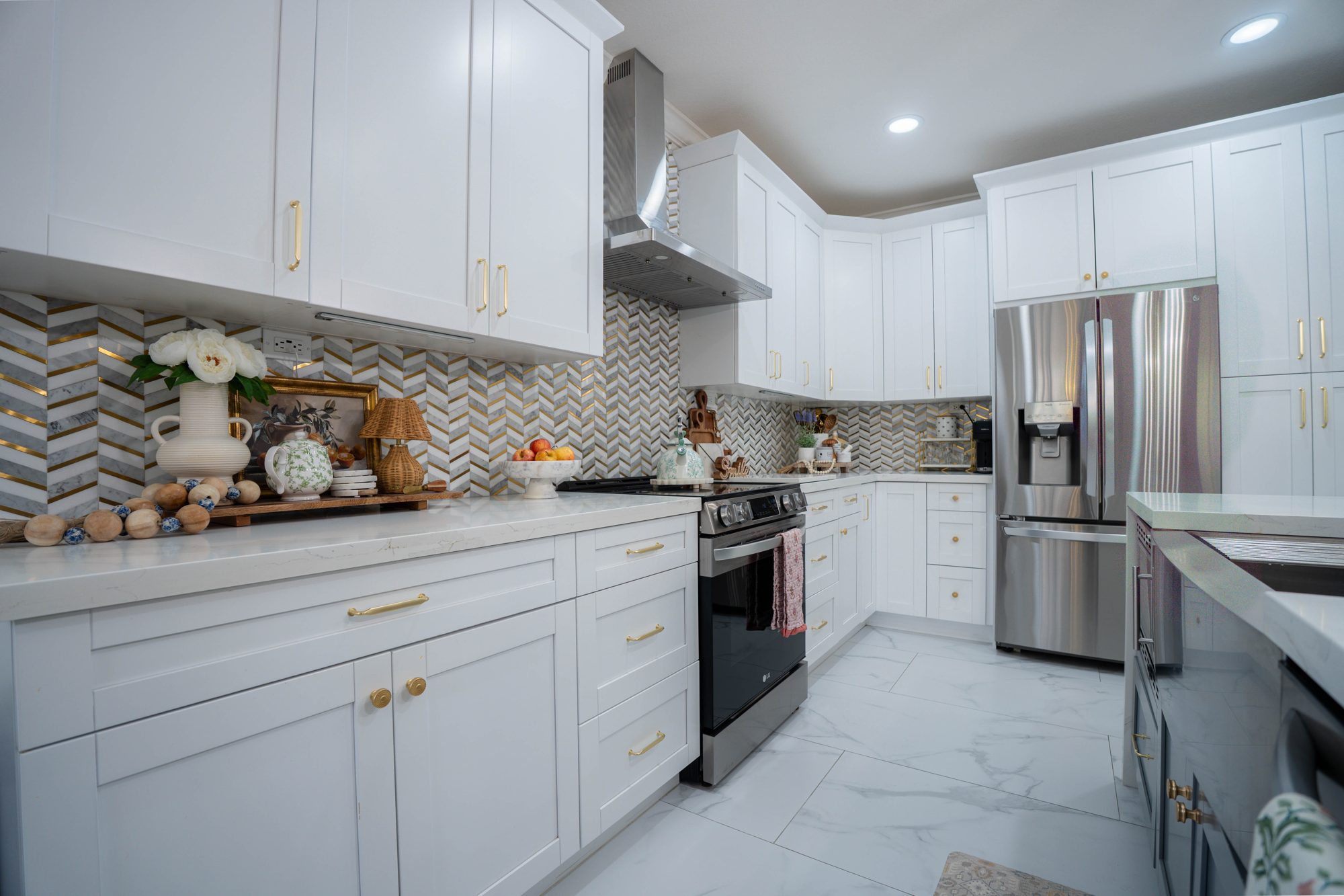 Kitchen appliances and cabinetry